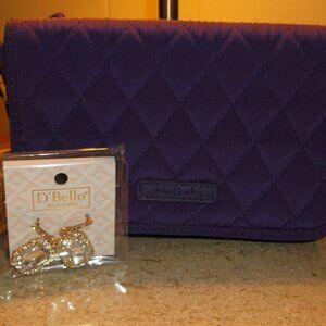 ✨ Vera Bradley RFID 3‑in‑1 Crossbody (NWT, $95) + NWT D’Bello Earrings - ✈️